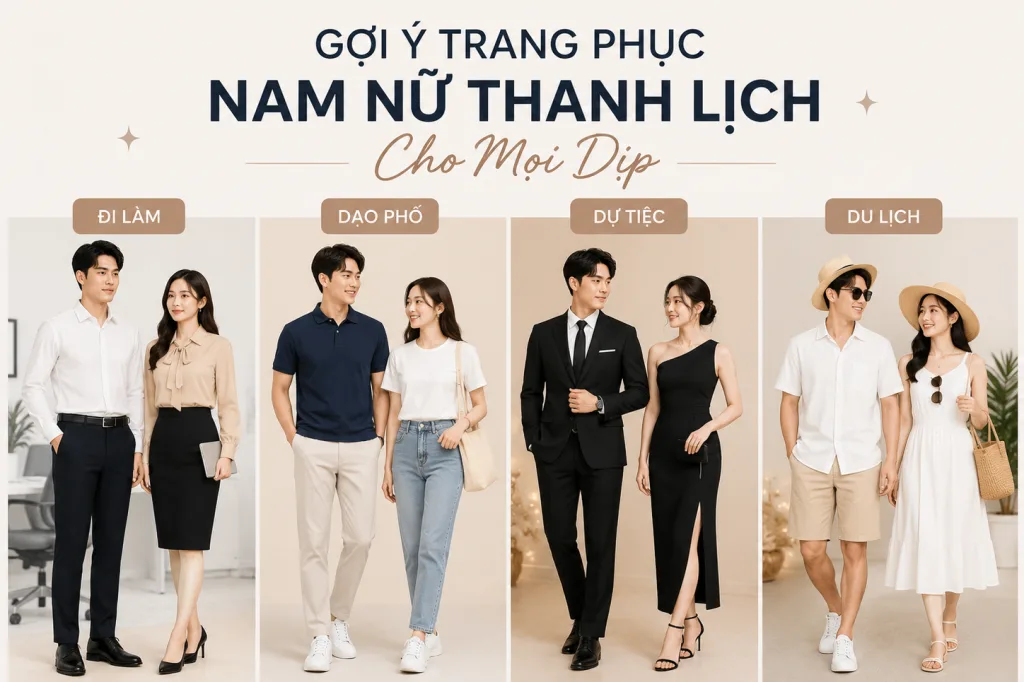 Gợi Ý Trang Phục Nam Nữ Thanh Lịch Cho Mọi Dịp